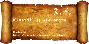Kisszély Alexandra névjegykártya